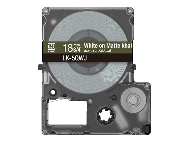 EPSON матова лента каки/бяла 18mm 8m LK-5QWJ