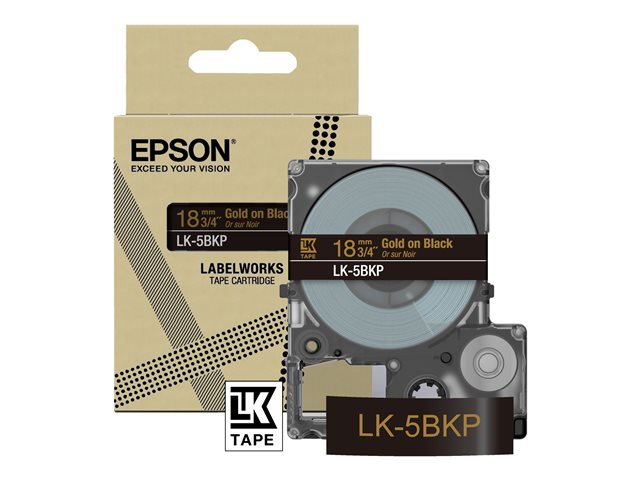 EPSON Метална лента черна/златна 18 мм 9 м LK-5BKP
