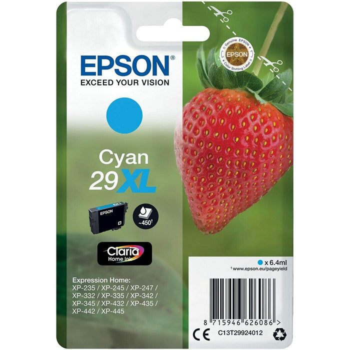 Оригиална касета за мастило Epson 29 XL Синьо-зелен (10 броя)