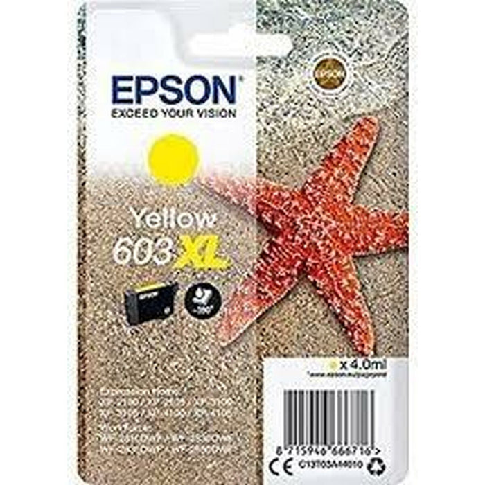 Оригиална касета за мастило Epson XP-2100 3100 4100 WF-2830DWF 2850DWF Жълт (10 броя)
