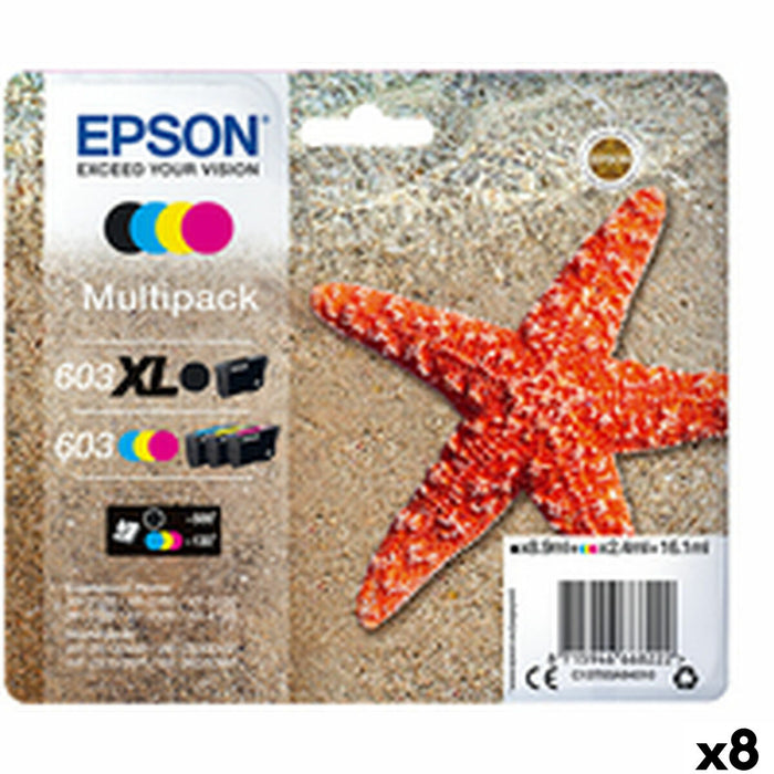 Оригиална касета за мастило Epson Черен/Циан/Магента/Жълт (8 броя)