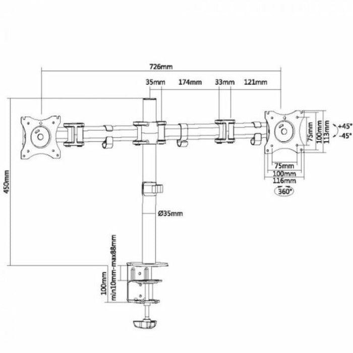 Поставка за монитор Equip 650115 13"-27"