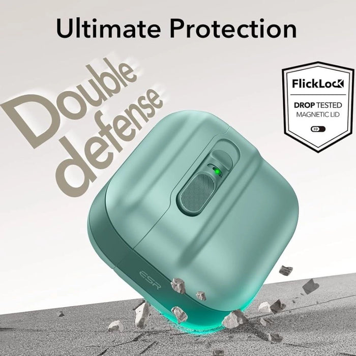 Калъф ESR Pulse Halolock Magsafe за AirPods 4 - зелен