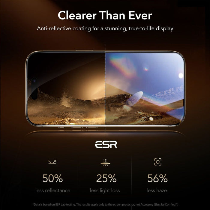 ESR UltraFit Armorite Pro закалено стъкло за iPhone 17 Pro Max - прозрачно
