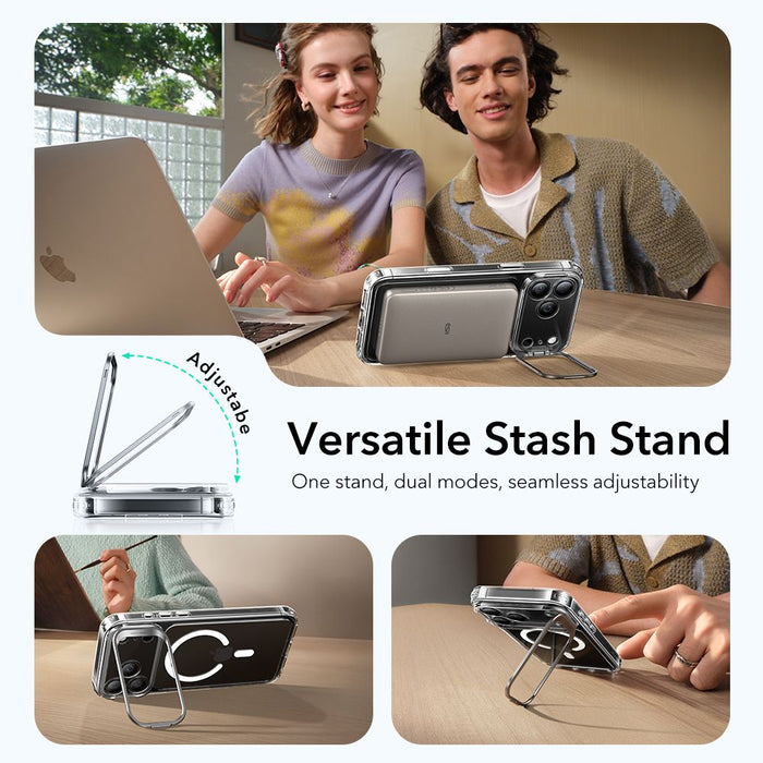 ESR Classic Hybrid Kickstand MagSafe калъф за iPhone 17 Pro - прозрачен