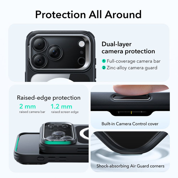 Калъф ESR Classic Hybrid Kickstand MagSafe Case за iPhone 17 Pro Max - Clear Black