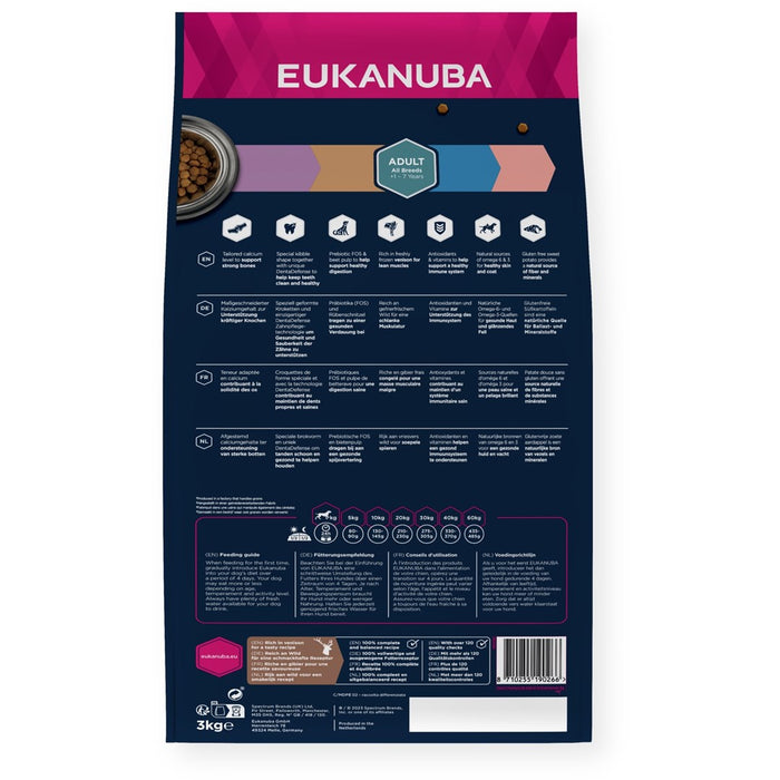 EUKANUBA Grain Free Adult All Breeds Venison - суха храна за кучета - 3 кг