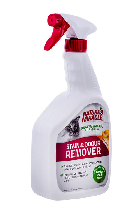 NATURE'S MIRACLE Stain&Odour Remover Melon Cat - Спрей за почистване и премахване на замърсявания - 946 ml