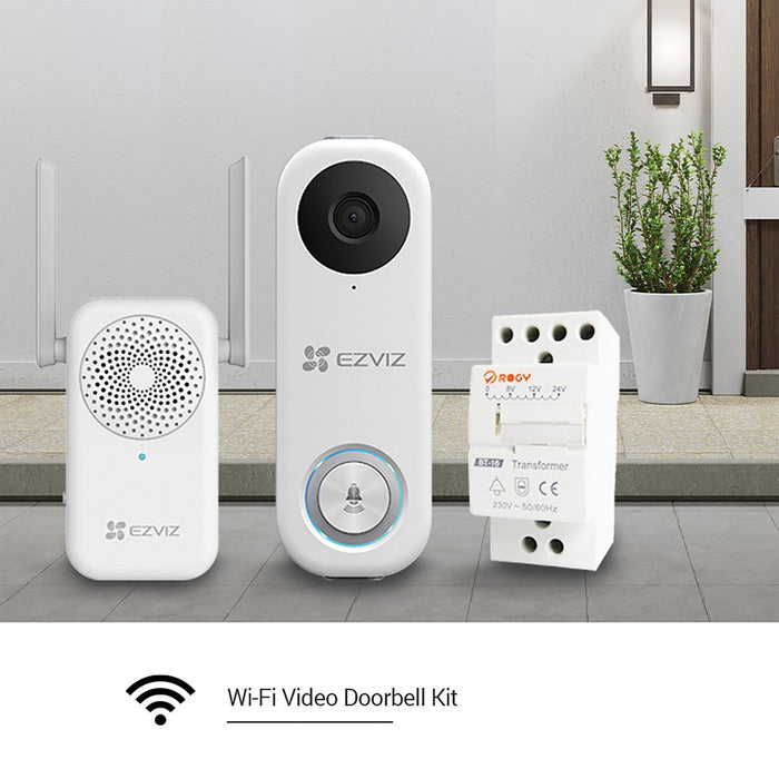 EZVIZ DB1C Интелигентен видеозвънец с комплект за звънец и трансформатор