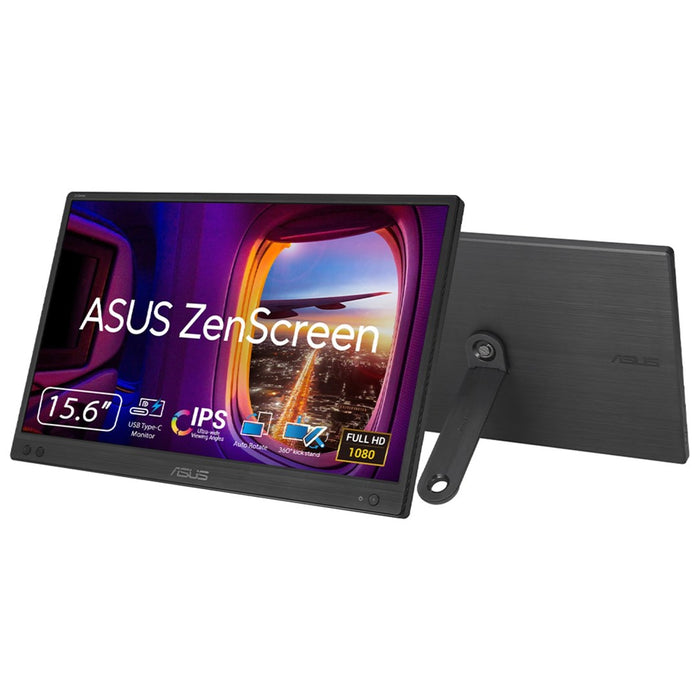 ASUS ZenScreen MB166CR Portable 15.6inch IPS WLED FHD 16:9 60Hz 250cd/m2 5ms USB-C Черен