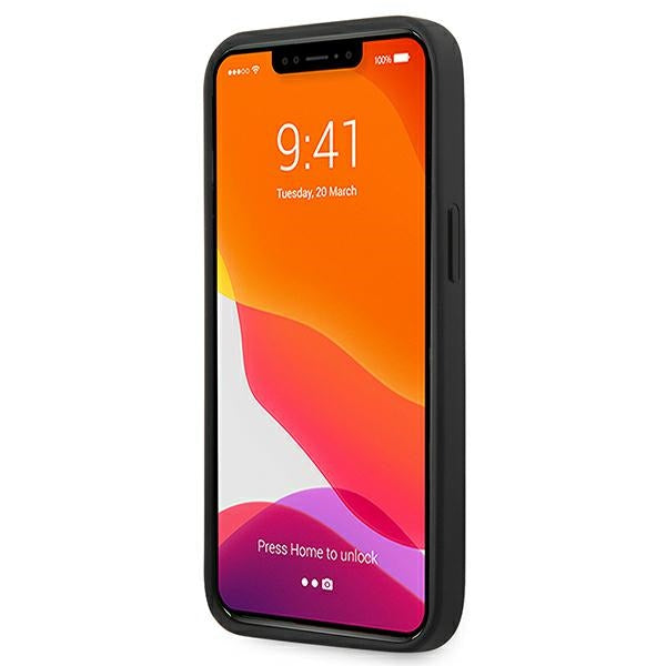 Твърд калъф Ferrari FESAXHCP13LBK On Track Carbon Stripe за iPhone 13 Pro 6,1", черен
