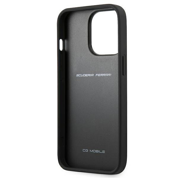 Твърд калъф Ferrari FESAXHCP13LBK On Track Carbon Stripe за iPhone 13 Pro 6,1", черен