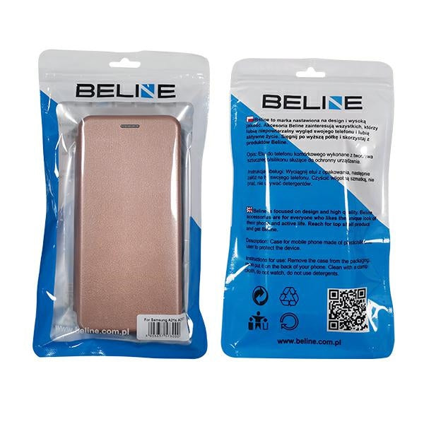 Калъф Beline Book Magnetic за Samsung A21sA217, розово-златен