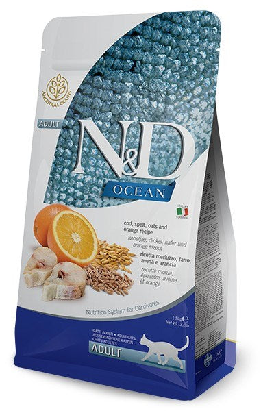 Farmina Pet Food N&D Ocean cats суха храна 1,5 kg Adult Cod