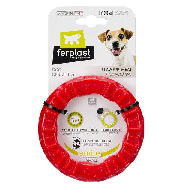 FERPLAST Smile ring S red - Играчка за куче