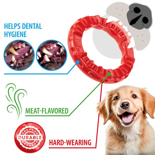 FERPLAST Smile ring S red - Играчка за куче