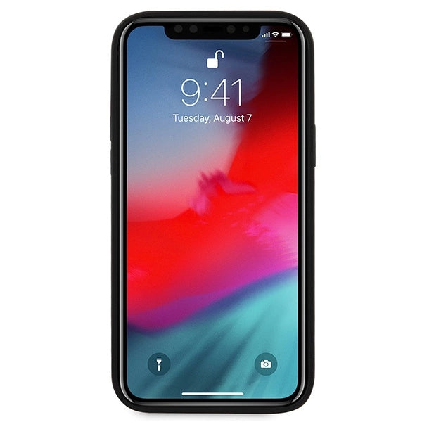 Перфориран калъф Ferrari On Track за iPhone 12 Pro Max 6.7" - червен