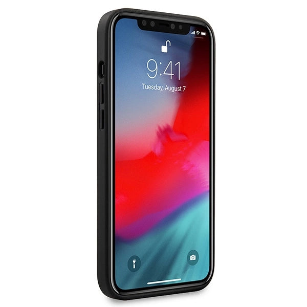 Перфориран калъф Ferrari On Track за iPhone 12 Pro Max 6.7" - червен