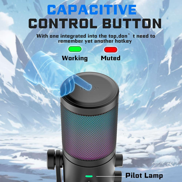 Настолен микрофон FIFINE AM6 RGB - Black