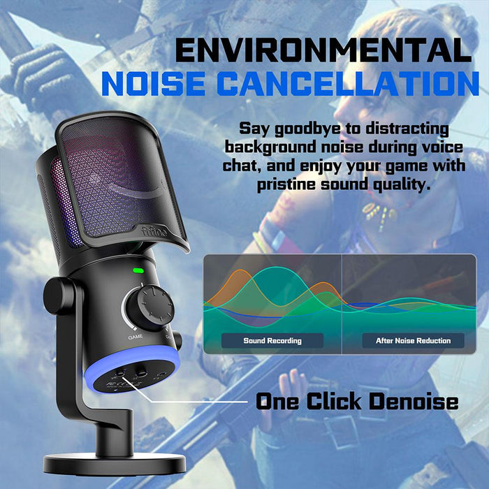 Настолен микрофон FIFINE AM6 RGB - Black