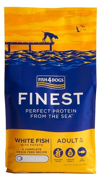 FISH4DOGS Finest Ocean White fish Large Adult - суха храна за кучета - 1,5 кг