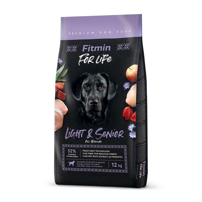 FITMIN Dog for Life Light&Senior - суха храна за кучета - 12 кг