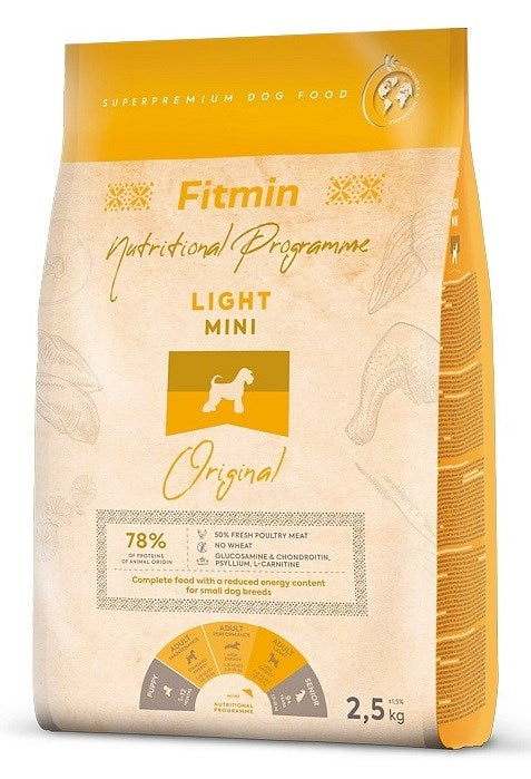 FITMIN Light Mini Original - суха храна за кучета - 2,5 кг