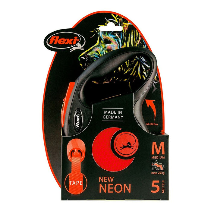 Кучешка Каишка Flexi NEW NEON 5 m Оранжев Размер М