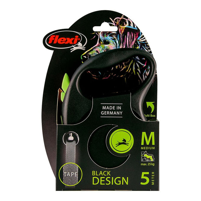 Кучешка Каишка Flexi BLACK DESIGN 5 m Размер S Зелен