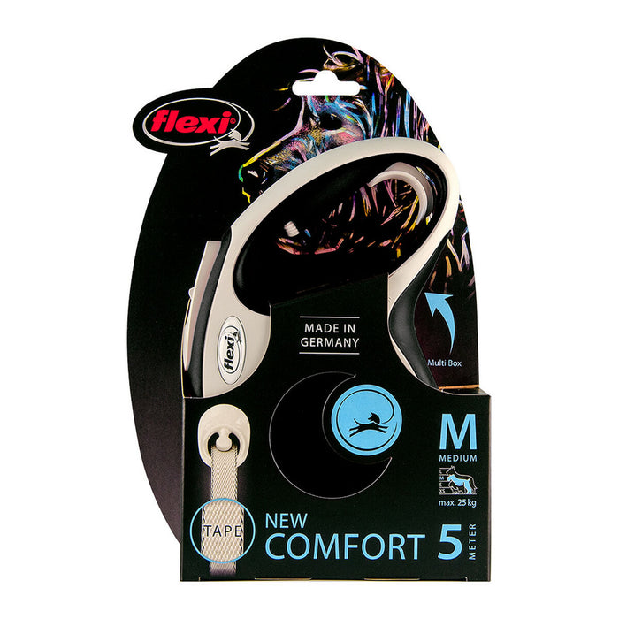 Кучешка Каишка Flexi NEW COMFORT 5 m Черен Размер S