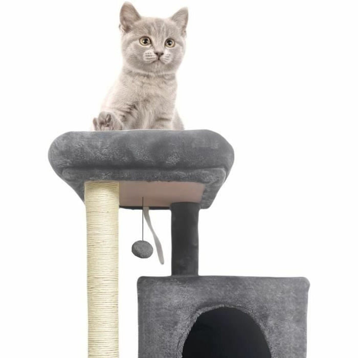 Чесало за Нокти за Котки FLOPI Dark Сив Плюш Дървен (1 броя)