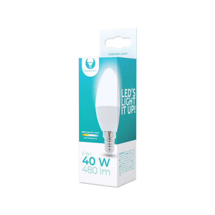 LED КРУШКА E14 6W 4500K 480 LM, СВЕЩ FOREVER LIGHT