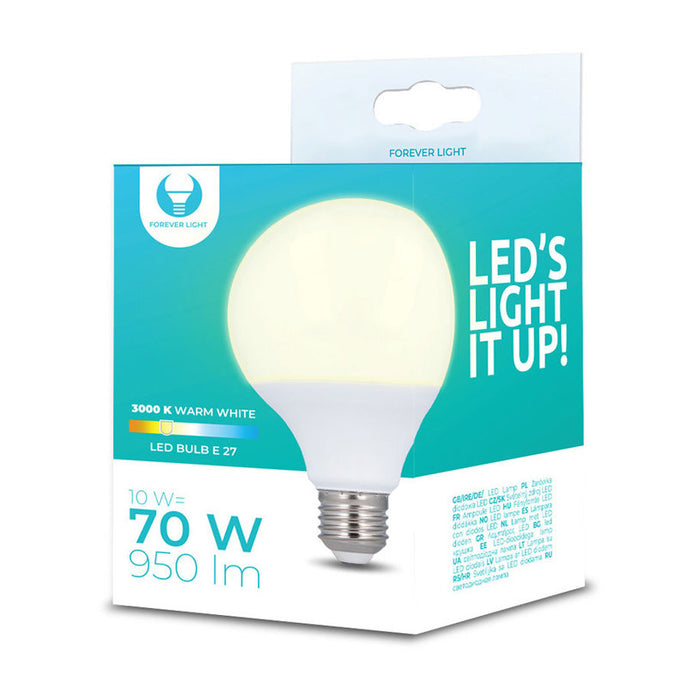 LED КРУШКА E27 10W 3000K 950LM G95 FOREVER LIGHT