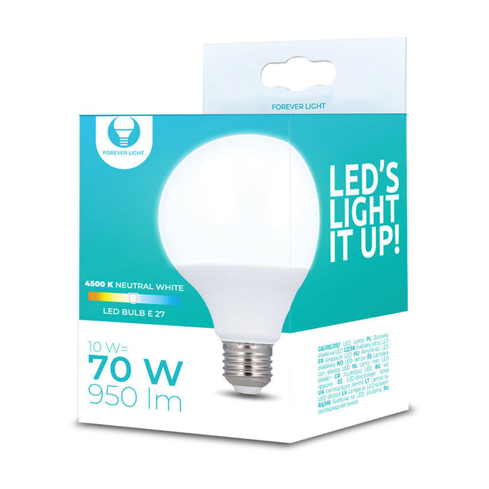 LED КРУШКА E27 10W 4500K 950LM G95 FOREVER LIGHT