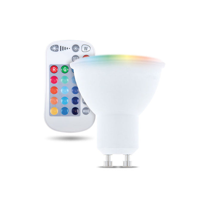 LED КРУШКА GU10 5W 3000K RGB С ДИСТАНЦИОННО FOREVER LIGHT