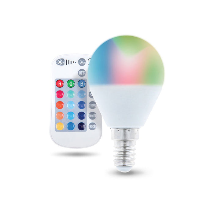 LED КРУШКА E14 5W G45 3000K RGB С ДИСТАНЦИОННО FOREVER LIGHT