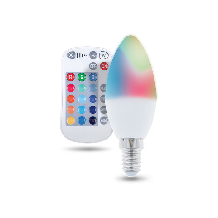 LED КРУШКА E14 5W 3000K RGB С ДИСТАНЦИОННО FOREVER LIGHT