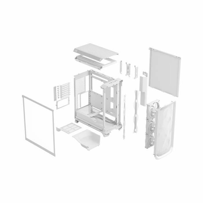 ATX полу-висока кутия Fractal Бял