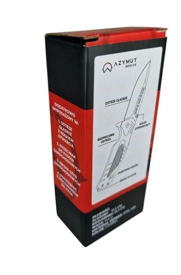 Спасителен нож AZYMUT Rescue + нож за колани + стъклотрошач + калъф