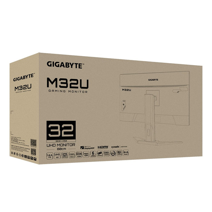 Геймърски монитор Gigabyte M32U Arm Edition, 32"-inch SS IPS UHD(3840x2160), 144Hz , 1ms