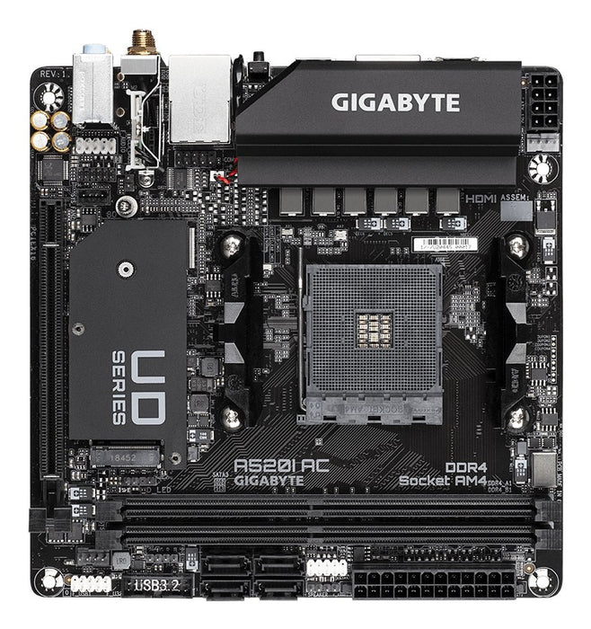 Дънна платка Gigabyte A520I AC   AM4     AMD A520 AMD AMD AM4