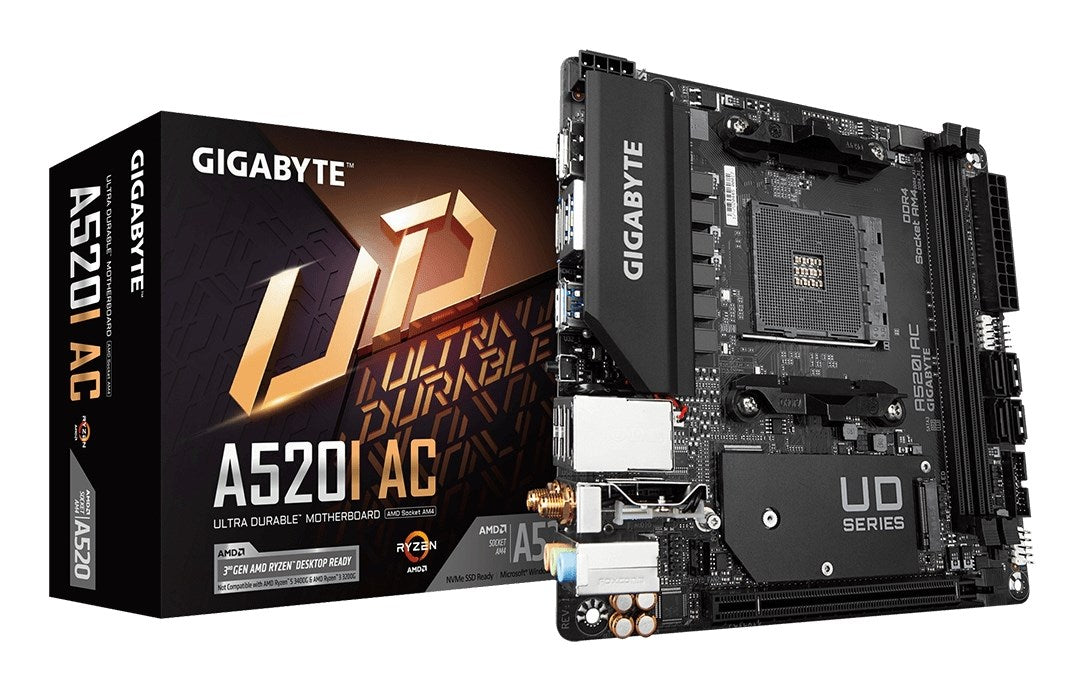 Дънна платка Gigabyte A520I AC   AM4     AMD A520 AMD AMD AM4