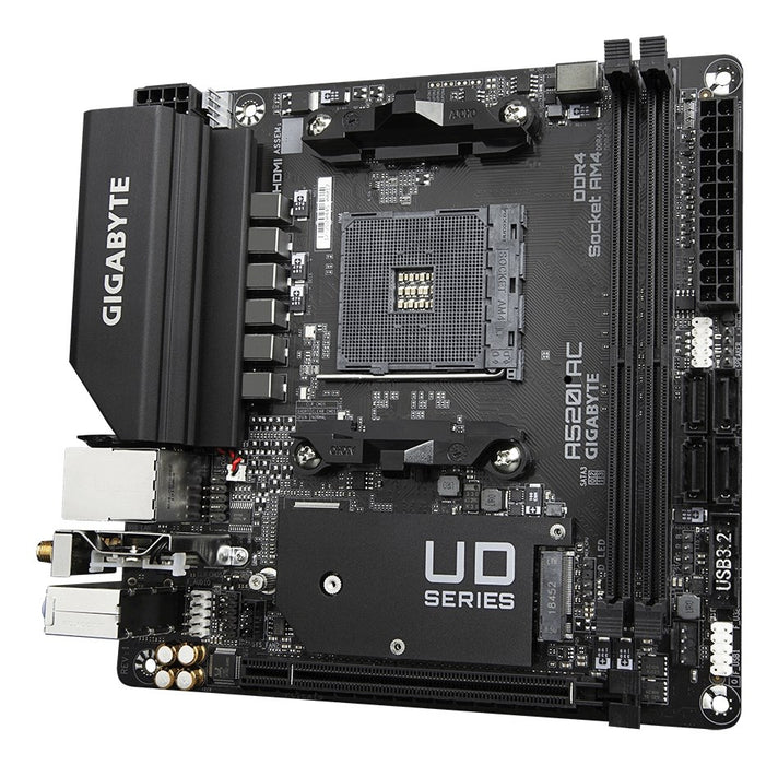 Дънна платка Gigabyte A520I AC   AM4     AMD A520 AMD AMD AM4