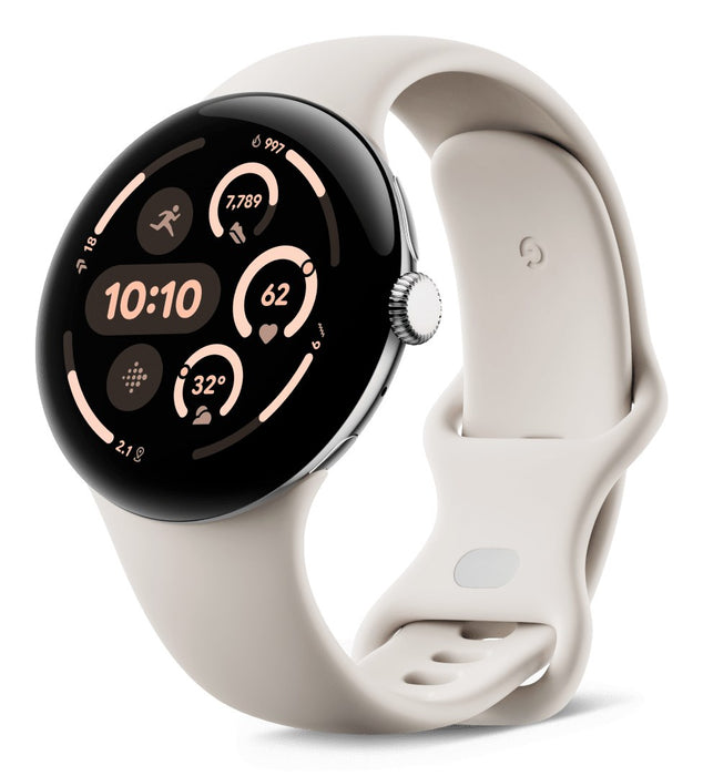 Google Pixel Watch 3 AMOLED 45 мм цифров сензорен екран 4G сребрист Wi-Fi GPS (сателит)