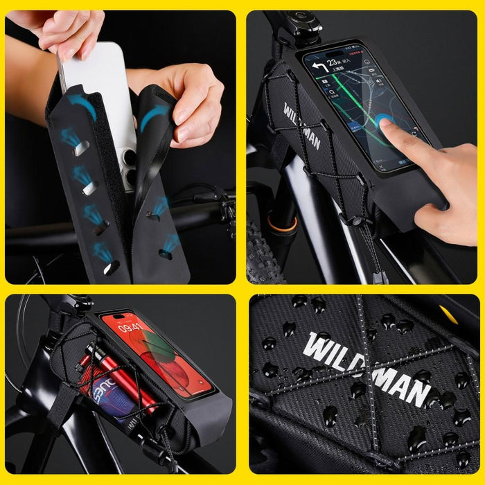 Чанта за рамка велосипедна WILDMAN GX100, черна