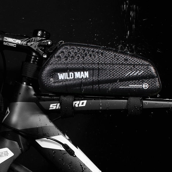 Черна чанта за рамка на велосипед WILDMAN EX 1L с държач