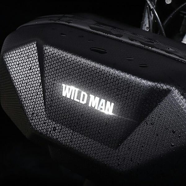 Чанта за велосипедна рамка WILDMAN X9 3.5L с държач, черна