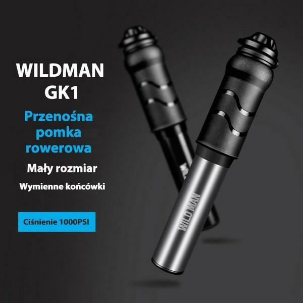 Ръчна помпа за велосипед WILDMAN GK1aluminiowa, черна