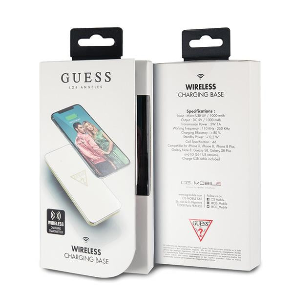 Индуктивно зарядно Guess GUWCP850TLWHwhite 1A, бяло