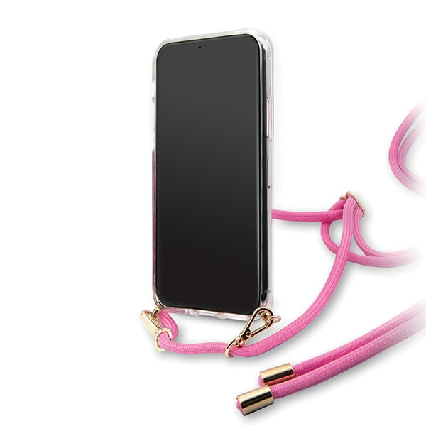 Твърд калъф Guess GUHCN58WO4GPI Gradient за iPhone 11 Pro, розов